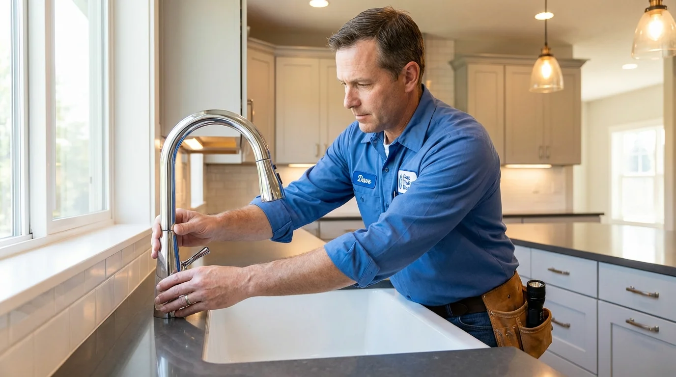 Kitchen faucet installation by Johns Plumbing LLC in Morris
